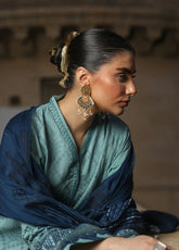Sahar Winter Dyed Jacquard Viscose 3 Piece Unstitched Suit S25W3PC D-13 MYSTIC EMERALD